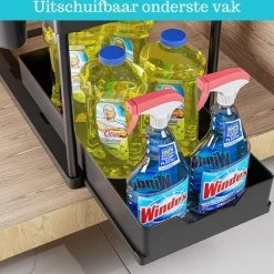 Gohh® Gohh Keuken Organizer – Keukenkast Organizer - Uitschuifbaar – Opbergen - Zwart - Set Van 2 -BISSELL-Winkel 550x534 7