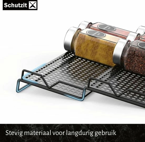 Schutzit - Kruidenrek Lade - Metaal - Zwart - 3 Lagen - Kruiden Organizer Liggend Ladeinzet 8 Schutzit - Kruidenrek Lade - Metaal - Zwart - 3 Lagen - Kruiden Organizer Liggend Ladeinzet - Afbeelding 6