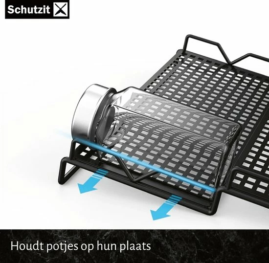 Schutzit - Kruidenrek Lade - Metaal - Zwart - 3 Lagen - Kruiden Organizer Liggend Ladeinzet 9 Schutzit - Kruidenrek Lade - Metaal - Zwart - 3 Lagen - Kruiden Organizer Liggend Ladeinzet - Afbeelding 7