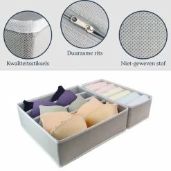 The Organisy Ondergoed Lade Organizer (Set Van 4) - Kleding Opbergbox - Opbergsysteem Voor BH / Sokken / Stropdas / Lingerie / Babykleding - Kast Verdeler En Opberger / Opbergdoos / Opbergbox -BISSELL-Winkel 550x539 7