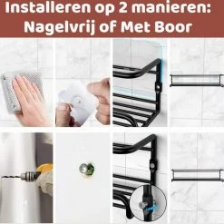 Mmoods Kruidenrek Ophangbaar Zonder Boren - 4 Laags Voor 24 Kruidenpotjes - Speciaal Voor Muur, Wandkast, Kastdeur - Hangende Kruidenorganizer Keuken - Keukenaccessoires -BISSELL-Winkel 550x542 1