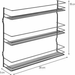 Tomado - Metaltex Tomado Metaltex Kruidenrek Zwart 3 Etages - Zwart -BISSELL-Winkel 550x544 10