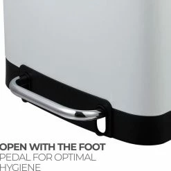 MaxxHome Pedaalemmer Retro - Prullenbak - 30L - Metaal - Mat - Geruisloos - 62cm - Wit 21 MaxxHome Pedaalemmer Retro - Prullenbak - 30L - Metaal - Mat - Geruisloos - 62cm - Wit -BISSELL-Winkel 550x545