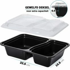 Vershoudbakjes.nl Meal Prep Bakjes Vershouddoos - 10 Stuks - Met 2 Compartimenten - Herbruikbaar -BISSELL-Winkel 550x547 4
