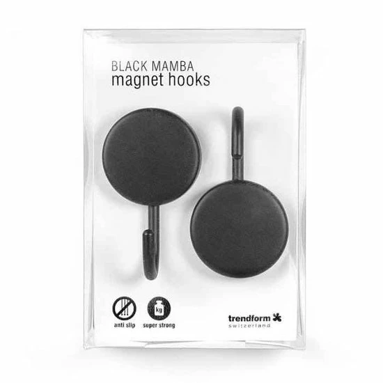 Trendform Black Mamba Magnetische Haakjes (set Van 2) 6 Trendform Black Mamba Magnetische Haakjes (set Van 2) - Afbeelding 4