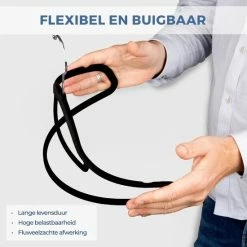 LifeGoods Kledinghangers - 50 Stuks - Broeklat - Velvet - Lichtbruin -BISSELL-Winkel 550x550 105