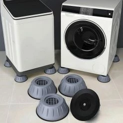 Merkloos Wasmachine Trillingsdemper - Wasmachine Demper - Trillingsdemper - Anti Slip Trilmats - Schokdemper - 4 Stuks Anti Tril Poten