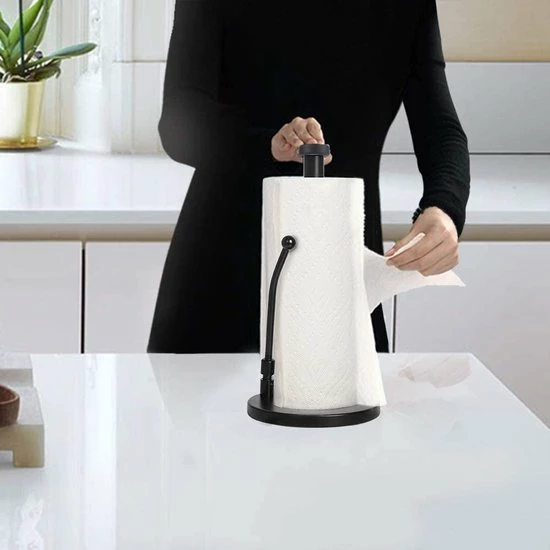 Disaja Keukenrolhouder Keuken Accessoires Keukenpapier Houder Zwart RVS 7 Disaja Keukenrolhouder Keuken Accessoires Keukenpapier Houder Zwart RVS - Afbeelding 5