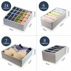 The Organisy Ondergoed Lade Organizer (Set Van 4) - Kleding Opbergbox - Opbergsysteem Voor BH / Sokken / Stropdas / Lingerie / Babykleding - Kast Verdeler En Opberger / Opbergdoos / Opbergbox -BISSELL-Winkel 550x550 1127