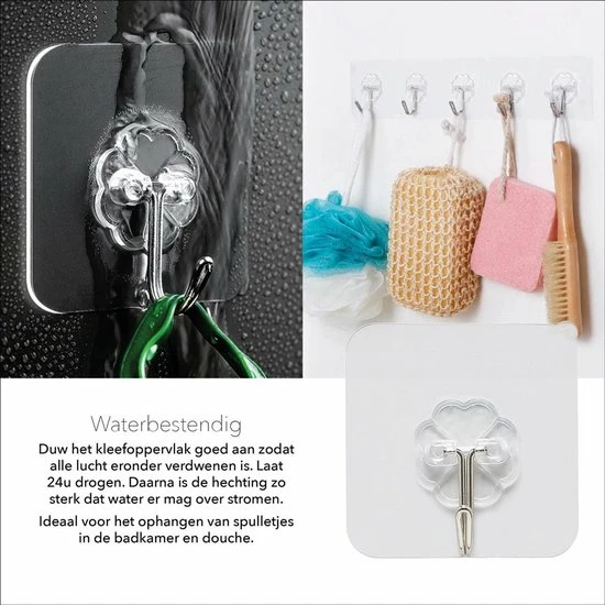 Livono Zelfklevende Ophanghaken- 8 Stuks Zelfklevende Transparant Haakjes - Haken - Badkamer Accessoires - Hanger - Handdoek Haakjes - Zelfklevend - Ophangsysteem - Keuken - Haakjes Ophang 12 Livono Zelfklevende Ophanghaken- 8 Stuks Zelfklevende Transparant Haakjes - Haken - Badkamer Accessoires - Hanger - Handdoek Haakjes - Zelfklevend - Ophangsysteem - Keuken - Haakjes Ophang - Afbeelding 10