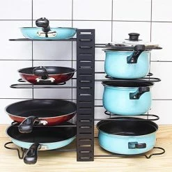 Merkloos TDR - Pannenrek Verstelbaar - Opbergrek Voor 8 Pannen - Keukenrek Staand - Dekselhouder -8 Laags- Uitschuifbaar -BISSELL-Winkel 550x550 141