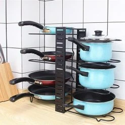 Merkloos TDR - Pannenrek Verstelbaar - Opbergrek Voor 8 Pannen - Keukenrek Staand - Dekselhouder -8 Laags- Uitschuifbaar -BISSELL-Winkel 550x550 142