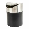 Merkloos Tafelafvalbakje | Matte Zwart |RVS |12x12x16,5CM | 1.5L | Prullenbakje Voor Op Tafel | Tafelprullenbak