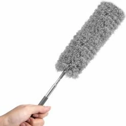 EKEO Telescopische Plumeau Met Telescoopsteel - 60 Tot 140 Cm - Uitschuifbaar - Wasbaar - Flexibel 360° Draaibaar - Microvezel Ragebol