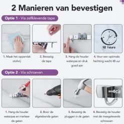 SODEAL Luxe Bezem Ophangsysteem - Bezemhouder - Opbergsysteem - Ophanghaken - Tuingereedschap - Gereedschap Opbergen - Zwart -BISSELL-Winkel 550x550 208