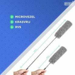 EKEO Telescopische Plumeau Met Telescoopsteel - 60 Tot 140 Cm - Uitschuifbaar - Wasbaar - Flexibel 360° Draaibaar - Microvezel Ragebol -BISSELL-Winkel 550x550 23