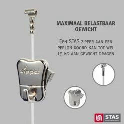 STAS Picture Hanging Systems STAS Schilderijrail - Ophangsysteem Schilderijen / Fotolijsten / Poster - Ophangrails - Zonder Boren - Ophanghaak - Ophangrek - Schilderijrail - Minirail - Wit -150 Cm - Complete Kit -BISSELL-Winkel 550x550 244