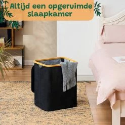 BrandtBergkamp Opvouwbare Wasmand Met Deksel – Wassorteerder – Wasmanden – Wasmand Bamboe – Zwart - 60Liter -BISSELL-Winkel 550x550 26