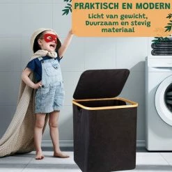 BrandtBergkamp Opvouwbare Wasmand Met Deksel – Wassorteerder – Wasmanden – Wasmand Bamboe – Zwart - 60Liter -BISSELL-Winkel 550x550 29