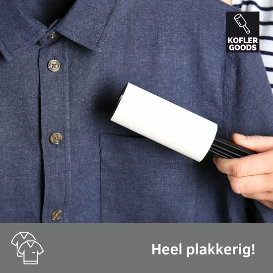 Koflergoods - Kledingroller - Kleefroller - Set Van 6 Stuks - Plakroller - Stofroller - Pluisroller - Haren Opruimen - Stof Verwijderen 6 Koflergoods - Kledingroller - Kleefroller - Set Van 6 Stuks - Plakroller - Stofroller - Pluisroller - Haren Opruimen - Stof Verwijderen - Afbeelding 4