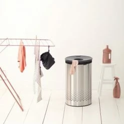 Brabantia Wasmand - 60 L - Matt Steel Met Kunststof Deksel -BISSELL-Winkel 550x550 45
