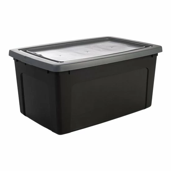 IRIS OHYAMA IRIS Modular Clearbox Opbergbox - 50L - 3 Stuks - Zwart/Grijs 6 IRIS OHYAMA IRIS Modular Clearbox Opbergbox - 50L - 3 Stuks - Zwart/Grijs - Afbeelding 4