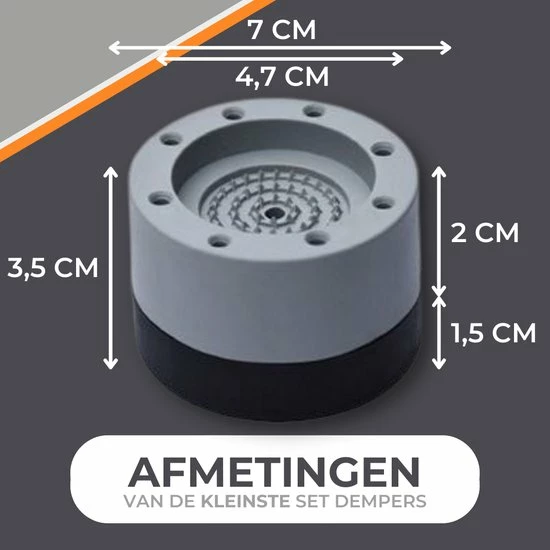 Keufens Trillingsdempers Wasmachine | 4 Stuks | 3,5 Cm | Wasmachine Verhoger | Geluidsdempers Droger | Schokdempers Wasmachine | Anti-slip | Anti Vibratie Pads | Multifunctioneel | Vibratiedempers 6 Keufens Trillingsdempers Wasmachine | 4 Stuks | 3,5 Cm | Wasmachine Verhoger | Geluidsdempers Droger | Schokdempers Wasmachine | Anti-slip | Anti Vibratie Pads | Multifunctioneel | Vibratiedempers - Afbeelding 4