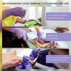 IVROU® Nitril Handschoenen - 100 Stuks Wegwerp Handschoenen - Poeder Vrij, Latex Vrij - Maat: M - Violet Blauw -BISSELL-Winkel 550x550 517