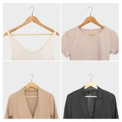 LifeGoods Kledinghangers - 30 Stuks - Broeklat - Hout - Lichtbruin -BISSELL-Winkel 550x550 550