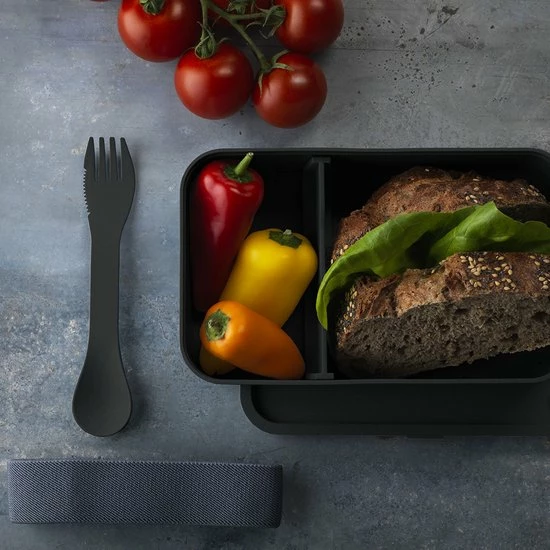 Bento - Lunchbox - Broodtrommel - Lunchtrommel - Volwassenen - Kinderen - Jongens - Meisjes - Met Bestek - 900 Ml - Zwart - Vaderdag Cadeau 8 Bento - Lunchbox - Broodtrommel - Lunchtrommel - Volwassenen - Kinderen - Jongens - Meisjes - Met Bestek - 900 Ml - Zwart - Vaderdag Cadeau - Afbeelding 6