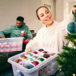 Sunware Nesta Kerstballen Opbergbox 24L - Trays Voor 45 Kerstballen - Transparant/grijs 8 Sunware Nesta Kerstballen Opbergbox 24L - Trays Voor 45 Kerstballen - Transparant/grijs -BISSELL-Winkel 550x550 597