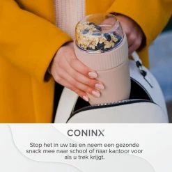 Coninx Yoghurtbeker To Go - Muesli Beker To Go - Lunchbeker - Mueslibeker 640ml (450ml+190ml) - Bruin -BISSELL-Winkel 550x550 603