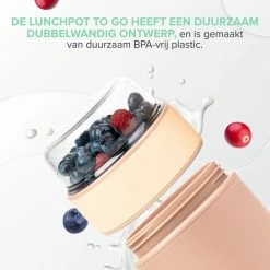Coninx Yoghurtbeker To Go - Muesli Beker To Go - Lunchbeker - Mueslibeker 640ml (450ml+190ml) - Bruin -BISSELL-Winkel 550x550 607