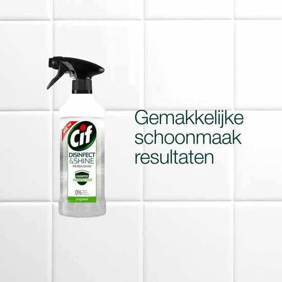 Cif Disinfect & Shine Original Desinfectie Spray - 6 X 500 Ml - Voordeelverpakking 7 Cif Disinfect & Shine Original Desinfectie Spray - 6 X 500 Ml - Voordeelverpakking - Afbeelding 5
