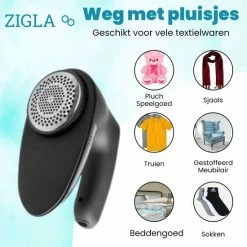 Zigla – Elektrische Pluizenverwijderaar - Ontpluizer – Oplaadbaar & Draadloos - Incl. 2 Extra Opzetstukken En Borstel 14 Zigla – Elektrische Pluizenverwijderaar - Ontpluizer – Oplaadbaar & Draadloos - Incl. 2 Extra Opzetstukken En Borstel -BISSELL-Winkel 550x550 790