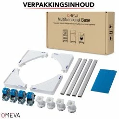 OMEVA® Wasmachine Verhoger Met Wielen- Verhoging Voor Wasmachine - Vaatwasser Koelkast Vriezer En Droger - Inclusief 4 Dempers - Verstelbaar - Wit - Wasmachine Ombouw -BISSELL-Winkel 550x550 809
