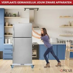 OMEVA® Wasmachine Verhoger Met Wielen- Verhoging Voor Wasmachine - Vaatwasser Koelkast Vriezer En Droger - Inclusief 4 Dempers - Verstelbaar - Wit - Wasmachine Ombouw -BISSELL-Winkel 550x550 810