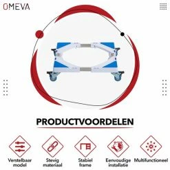 OMEVA® Wasmachine Verhoger Met Wielen- Verhoging Voor Wasmachine - Vaatwasser Koelkast Vriezer En Droger - Inclusief 4 Dempers - Verstelbaar - Wit - Wasmachine Ombouw -BISSELL-Winkel 550x550 811