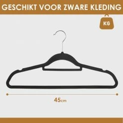 Acaza 100 Anti-slip Kleerhangers - Ultra-dun En Ruimtebesparende Kledinghangers - Zwart -BISSELL-Winkel 550x550 818