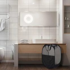 Wonair - Opvouwbare Wasmand - Wassorteerder - Extra Opbergvak – Met Hengsel - 70L - Zwart -BISSELL-Winkel 550x550 825