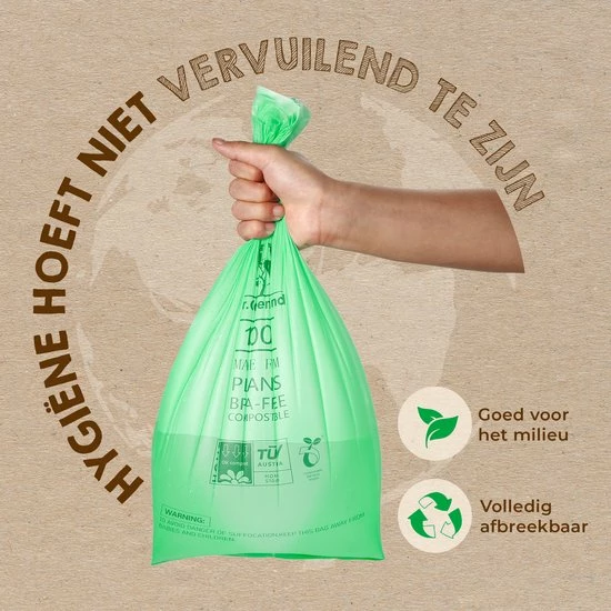 Mr. Green Mind Biozakken 40/45 Liter 60 Stuks Biologisch Afbreekbare Afvalzakken – 55 X 76 Cm - 100% Composteerbare Vuilniszakken - Incl. Dispenser - Gft Afvalzakken 8 Mr. Green Mind Biozakken 40/45 Liter 60 Stuks Biologisch Afbreekbare Afvalzakken – 55 X 76 Cm - 100% Composteerbare Vuilniszakken - Incl. Dispenser - Gft Afvalzakken - Afbeelding 6