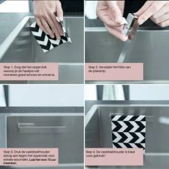 Merkloos Lopoleis Vaatdoekhouder RVS – Zilver – Aanrecht Organiser – Keuken Organizers - Keuken Accessoires -BISSELL-Winkel 550x550 88