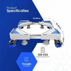 MM Brands Wasmachine Verhoger - Meubelroller - Meubelverplaatser - Met 4 Wielen -BISSELL-Winkel 550x550 929