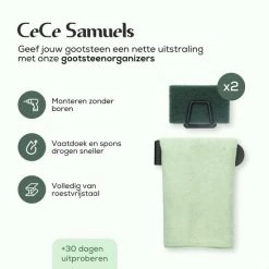 Cece Samuels® RVS Vaatdoekhouder Gootsteen – Gootsteenkast Organizer & Aanrecht Organiser - Incl. 2 Sponshouders 18 Cece Samuels® RVS Vaatdoekhouder Gootsteen – Gootsteenkast Organizer & Aanrecht Organiser - Incl. 2 Sponshouders -BISSELL-Winkel 550x550 935