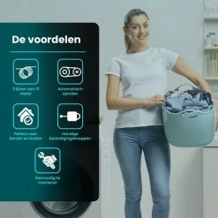 HMERCH Waslijn Uittrekbaar - 26 Meter Drooglengte - 2x Waslijndraad Voor Binnen & Buiten - Wasdraad - Roldrooglijn - Alternatief Voor Wasrek / Droogrek / Wanddroogrek - Drooglijn Oprolbaar 15 HMERCH Waslijn Uittrekbaar - 26 Meter Drooglengte - 2x Waslijndraad Voor Binnen & Buiten - Wasdraad - Roldrooglijn - Alternatief Voor Wasrek / Droogrek / Wanddroogrek - Drooglijn Oprolbaar -BISSELL-Winkel 550x550 963