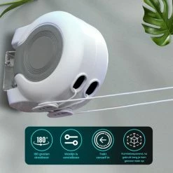 HMERCH Waslijn Uittrekbaar - 26 Meter Drooglengte - 2x Waslijndraad Voor Binnen & Buiten - Wasdraad - Roldrooglijn - Alternatief Voor Wasrek / Droogrek / Wanddroogrek - Drooglijn Oprolbaar 18 HMERCH Waslijn Uittrekbaar - 26 Meter Drooglengte - 2x Waslijndraad Voor Binnen & Buiten - Wasdraad - Roldrooglijn - Alternatief Voor Wasrek / Droogrek / Wanddroogrek - Drooglijn Oprolbaar -BISSELL-Winkel 550x550 966