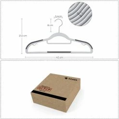 ACAZA Set Van 30 Stevige Kunststof Kledinghangers Met Antislip - Kleerhangers Met Draaibare Haak - Buigzaam - Grijs -BISSELL-Winkel 550x551 9