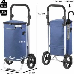 Shoppingcruiser ® ‘Allround’ Boodschappentrolley | Boodschappenwagen Met Koelvak | Afneembare Schoudertas | Waterafstotend | Blauw 14 Shoppingcruiser ® ‘Allround’ Boodschappentrolley | Boodschappenwagen Met Koelvak | Afneembare Schoudertas | Waterafstotend | Blauw -BISSELL-Winkel 550x552 8