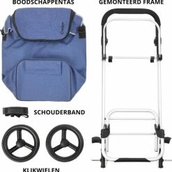 Shoppingcruiser ® ‘Allround’ Boodschappentrolley | Boodschappenwagen Met Koelvak | Afneembare Schoudertas | Waterafstotend | Blauw 20 Shoppingcruiser ® ‘Allround’ Boodschappentrolley | Boodschappenwagen Met Koelvak | Afneembare Schoudertas | Waterafstotend | Blauw -BISSELL-Winkel 550x553 8