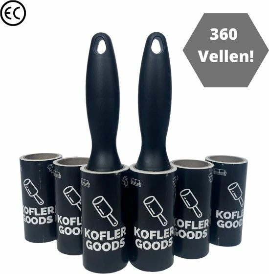 Koflergoods - Kledingroller - Kleefroller - Set Van 6 Stuks - Plakroller - Stofroller - Pluisroller - Haren Opruimen - Stof Verwijderen 3 Koflergoods - Kledingroller - Kleefroller - Set Van 6 Stuks - Plakroller - Stofroller - Pluisroller - Haren Opruimen - Stof Verwijderen